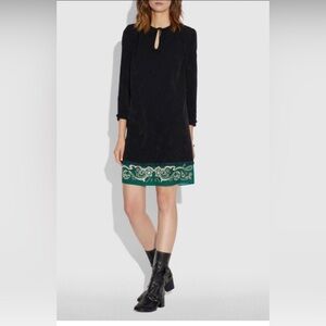 Coach 1941 Feather Jacquard Print Dress Size 6
